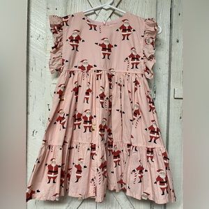 Pink chicken Santa dress light pink